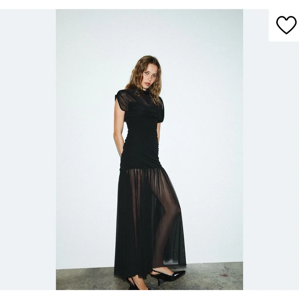 Zara Black Long Sleeve Dress - Picture 1 of 7